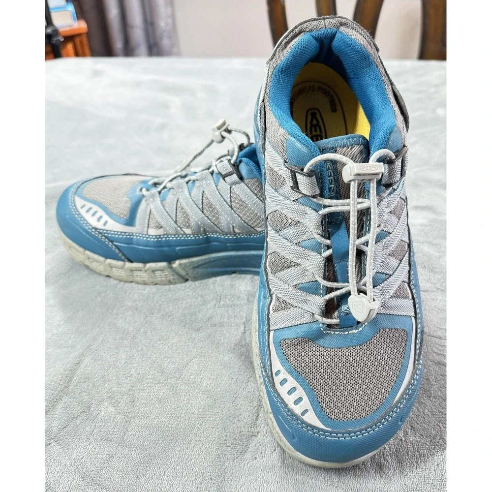 Keen Shoes Womens Size 8.5 Blue Gray ESD Slip Resistant Safety Work 1017074M‎